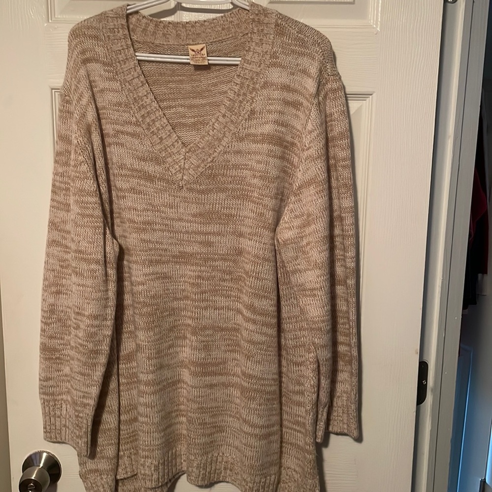 Long Sleeve V-Neck Sweater - 4X (26W-28W)